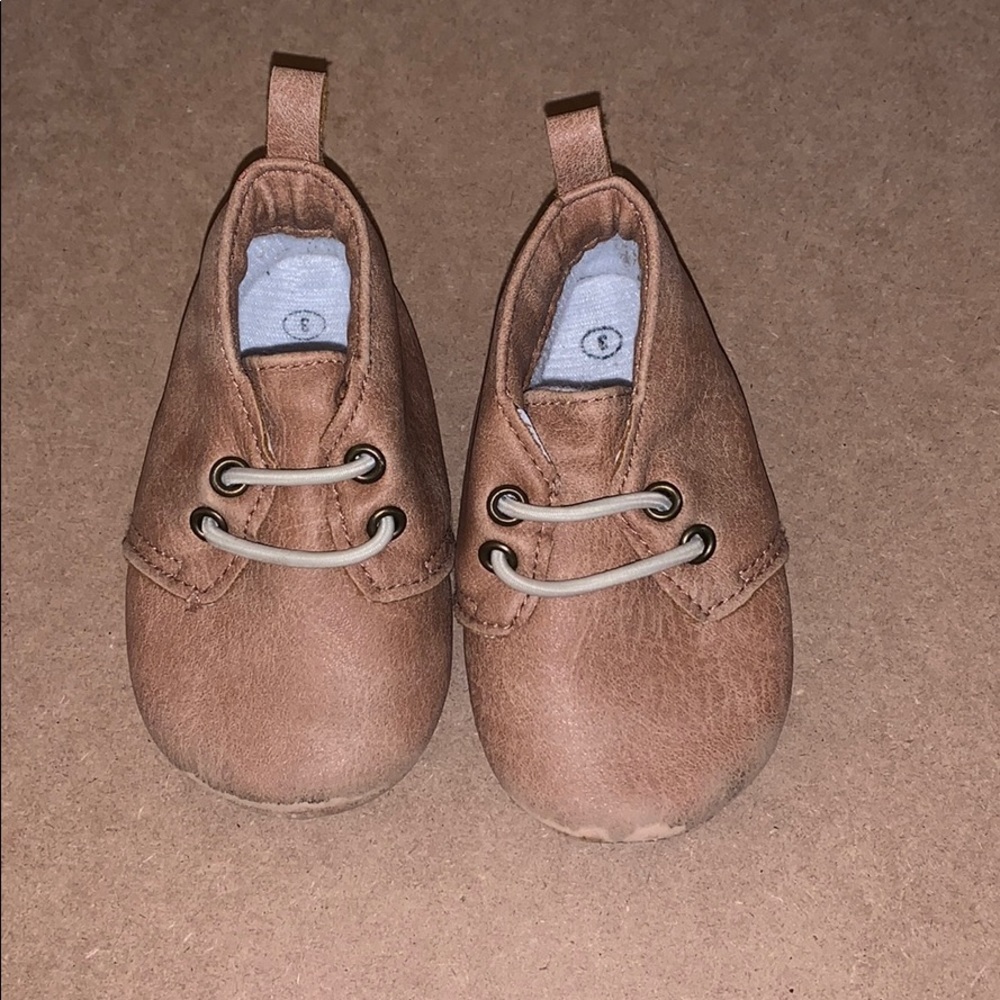 Brown baby shoes